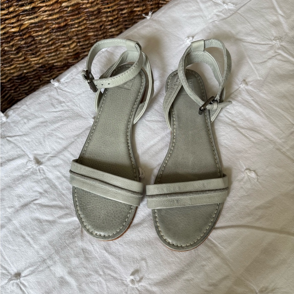 Frye Ankle Strap Sandal in Color Ice, Size 8.5